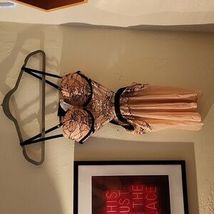 Bralette / tank pink and black